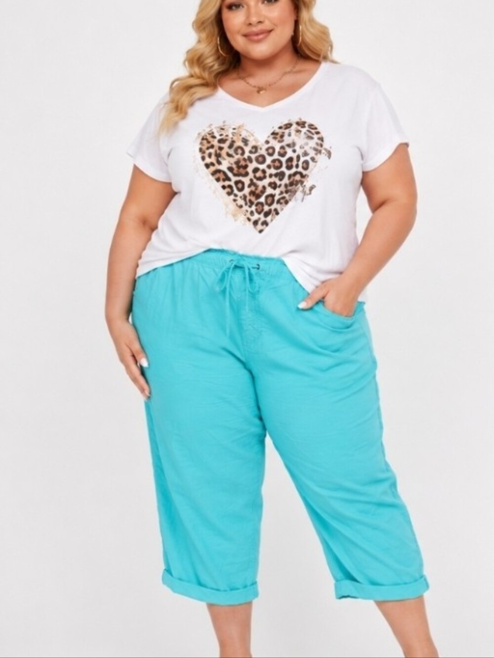 Sonoma | Turquoise Mid-Rise Stretch Capri Pants| Contemporary | 4X | NWT